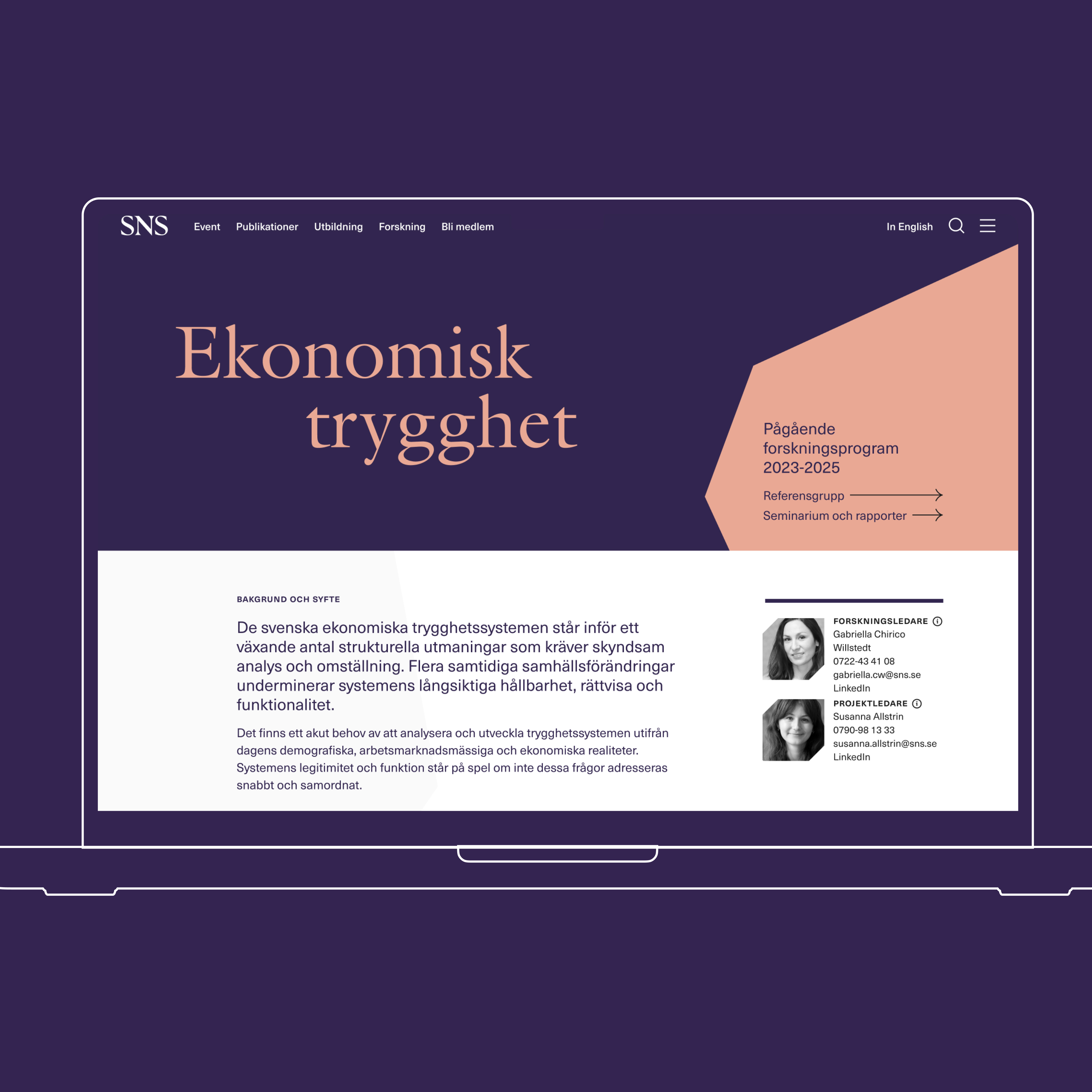 SNS research program